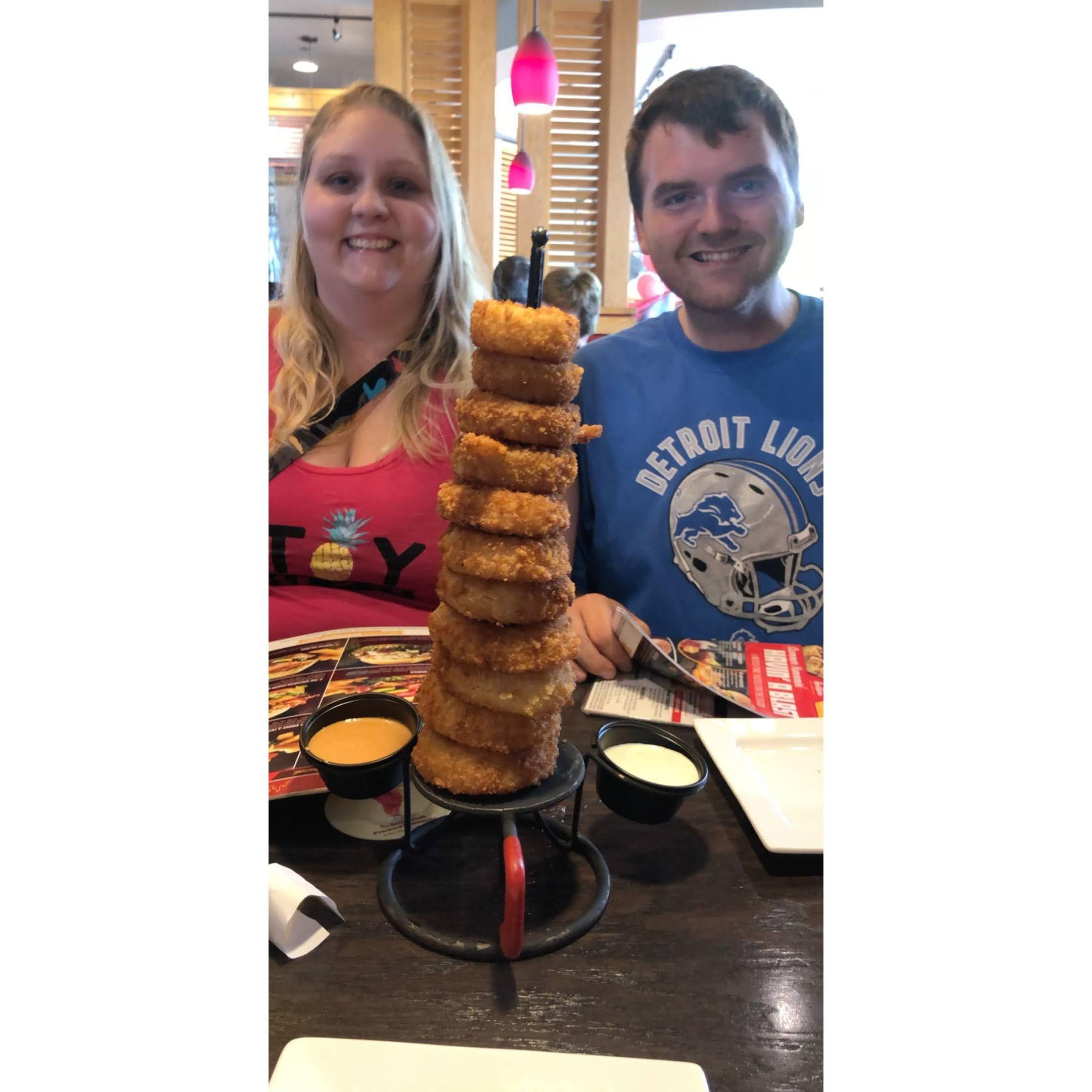 Our favorite restaurant, Red Robin. Yum!