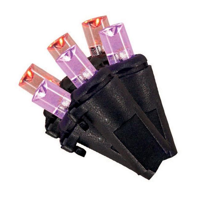 33 ft. 100-Count Purple and Orange LED Halloween String Lights