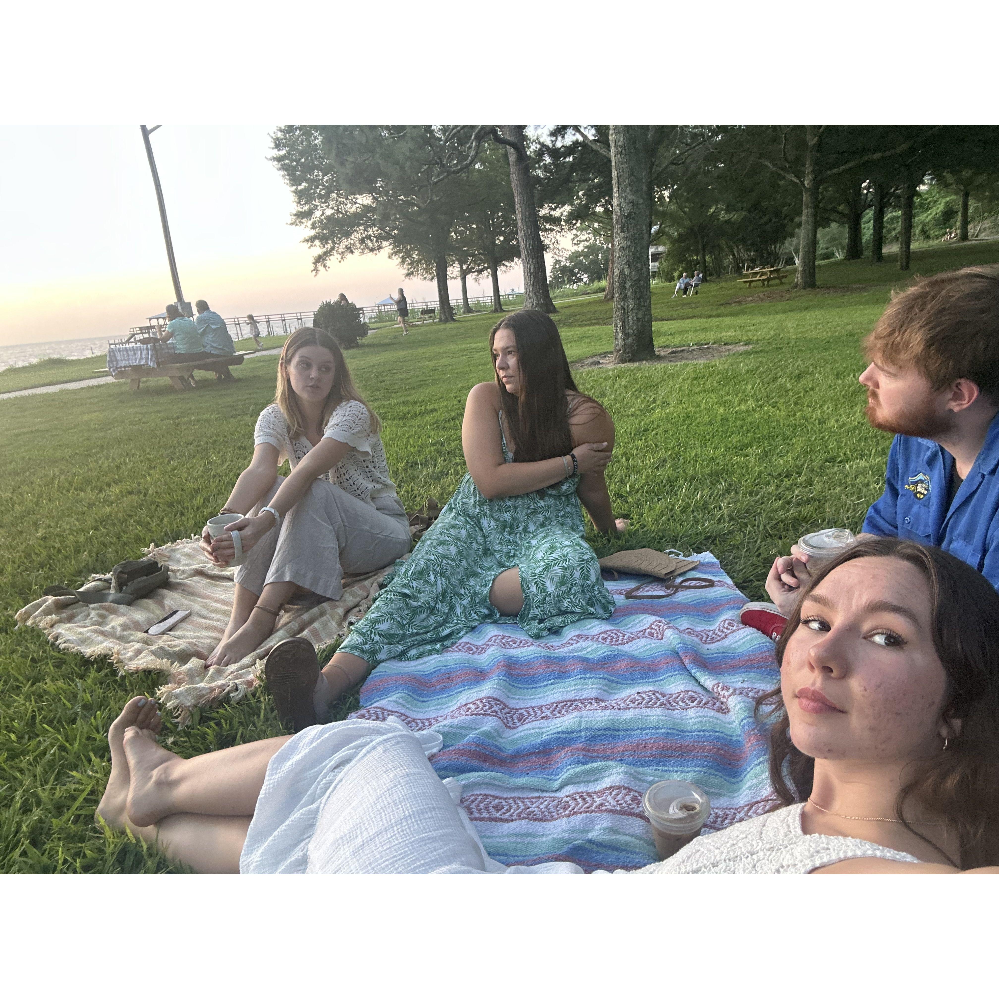 The very first time we hung out outside of church