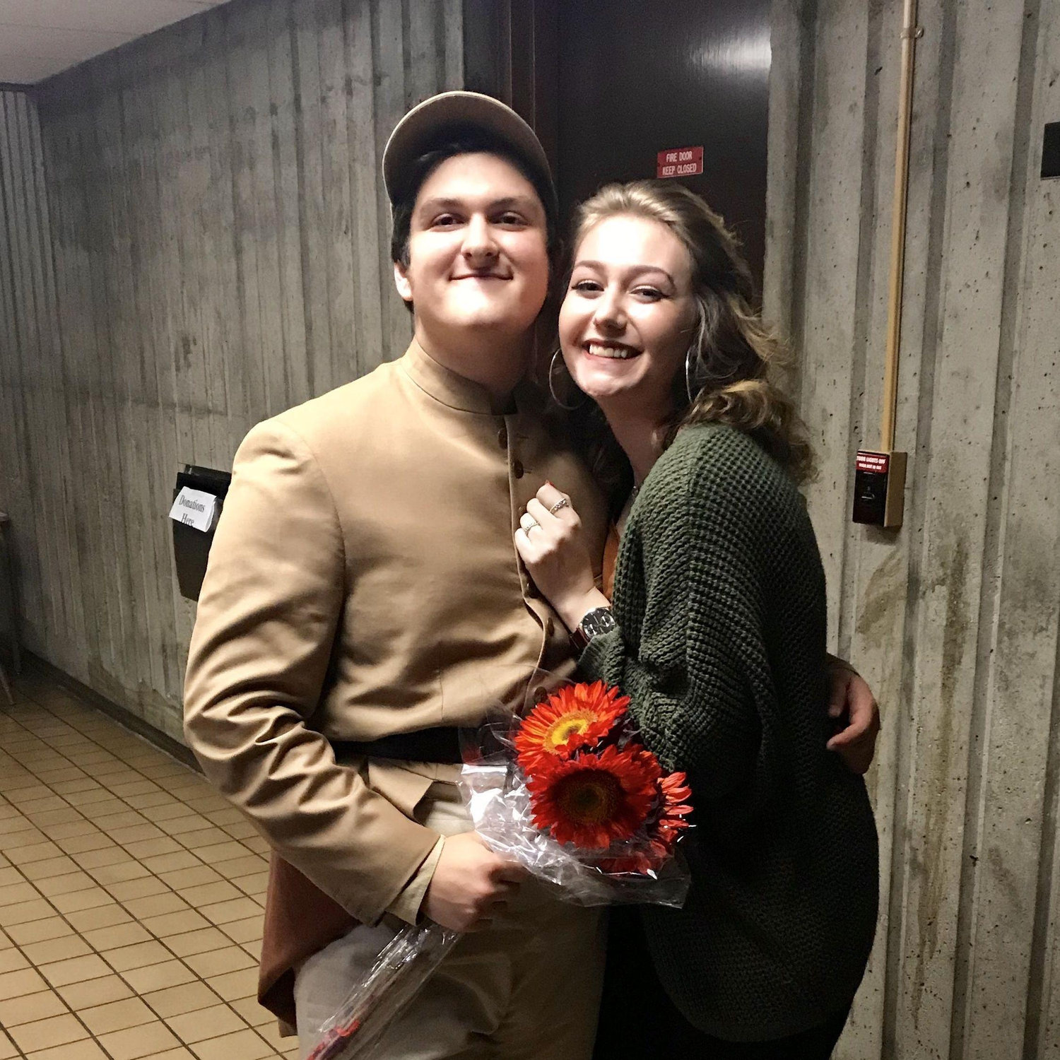 Us after Euan's sophomore year show, Woyzeck.