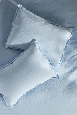Washed European Flax Linen Shams, Set of 2
