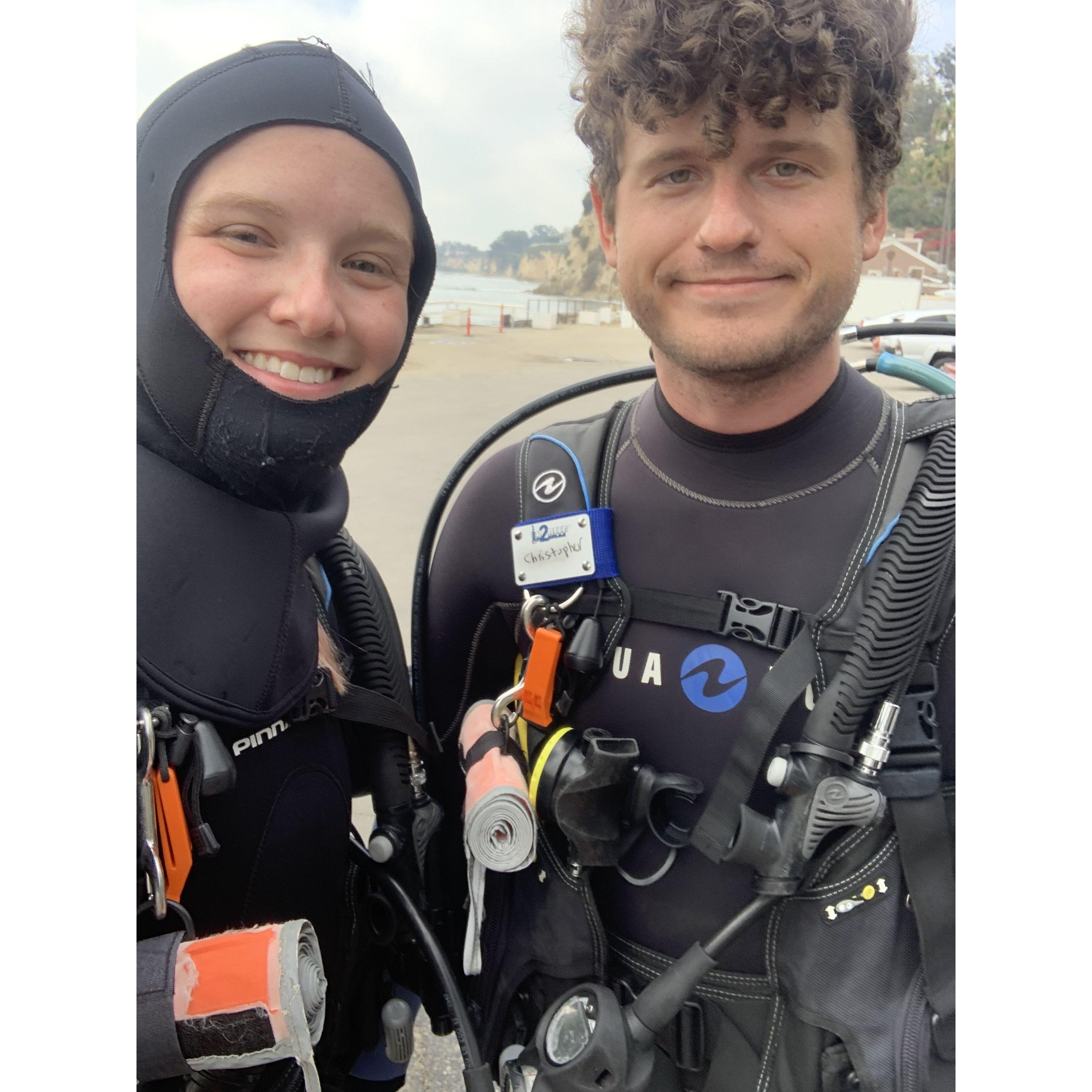 Scuba diving in Malibu, 2021