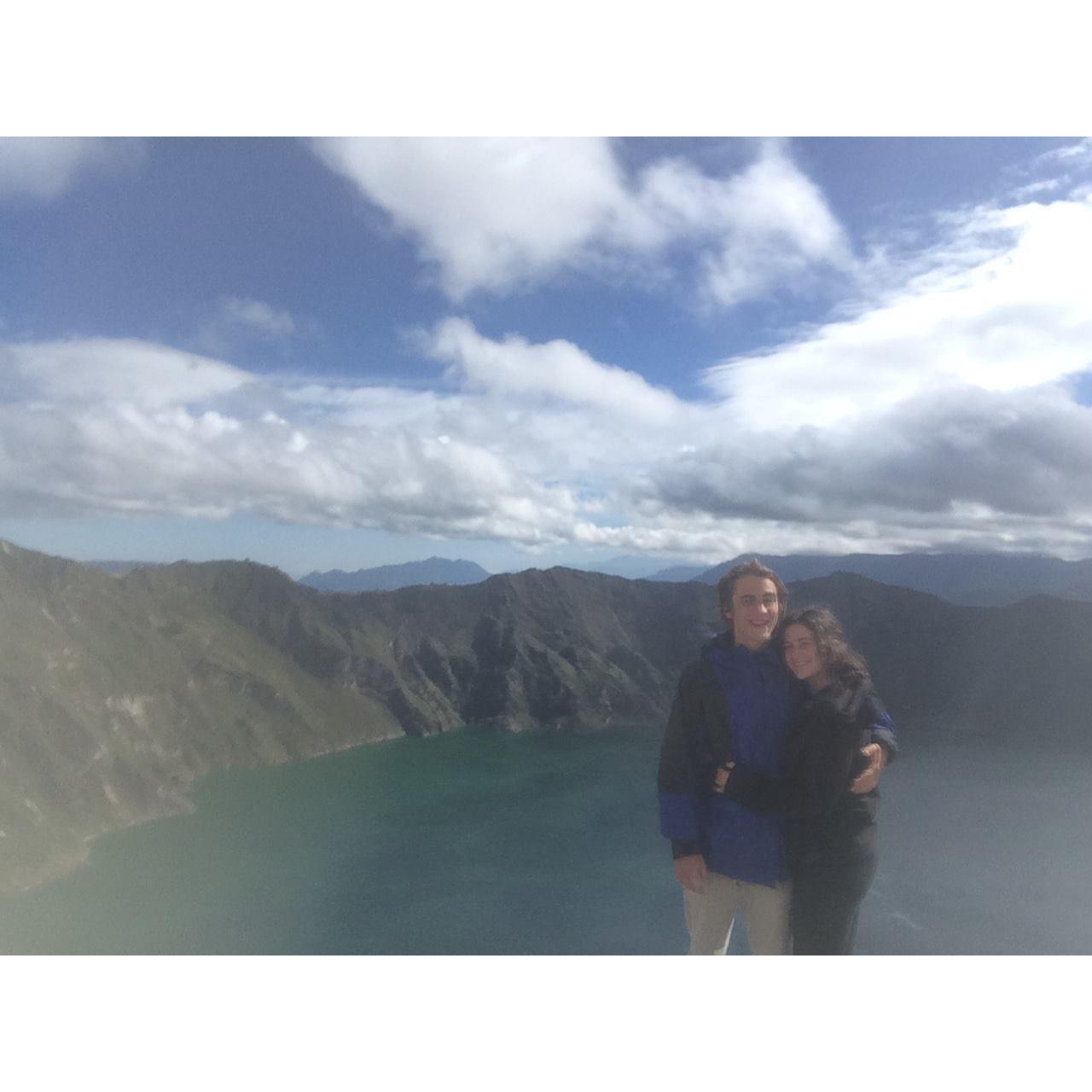 Quilatoa Lake in the Ecuadorian Andes