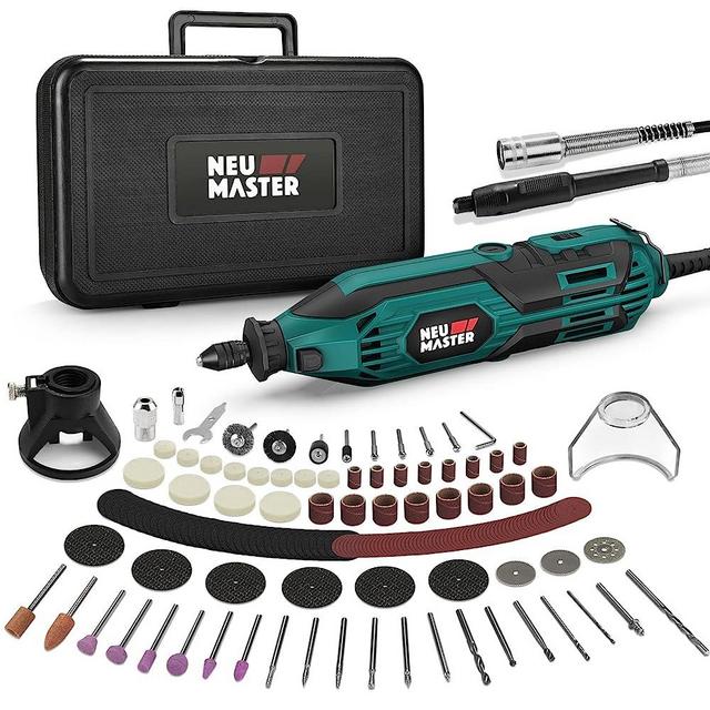 180W Rotary Tool Kit, NEU MASTER Corded Power Rotary Tools with 165 Accessories and 6 Variable Speed, 10000-35000RPM Electric Drill Set for Handmade Crafting Projects and DIY Creations