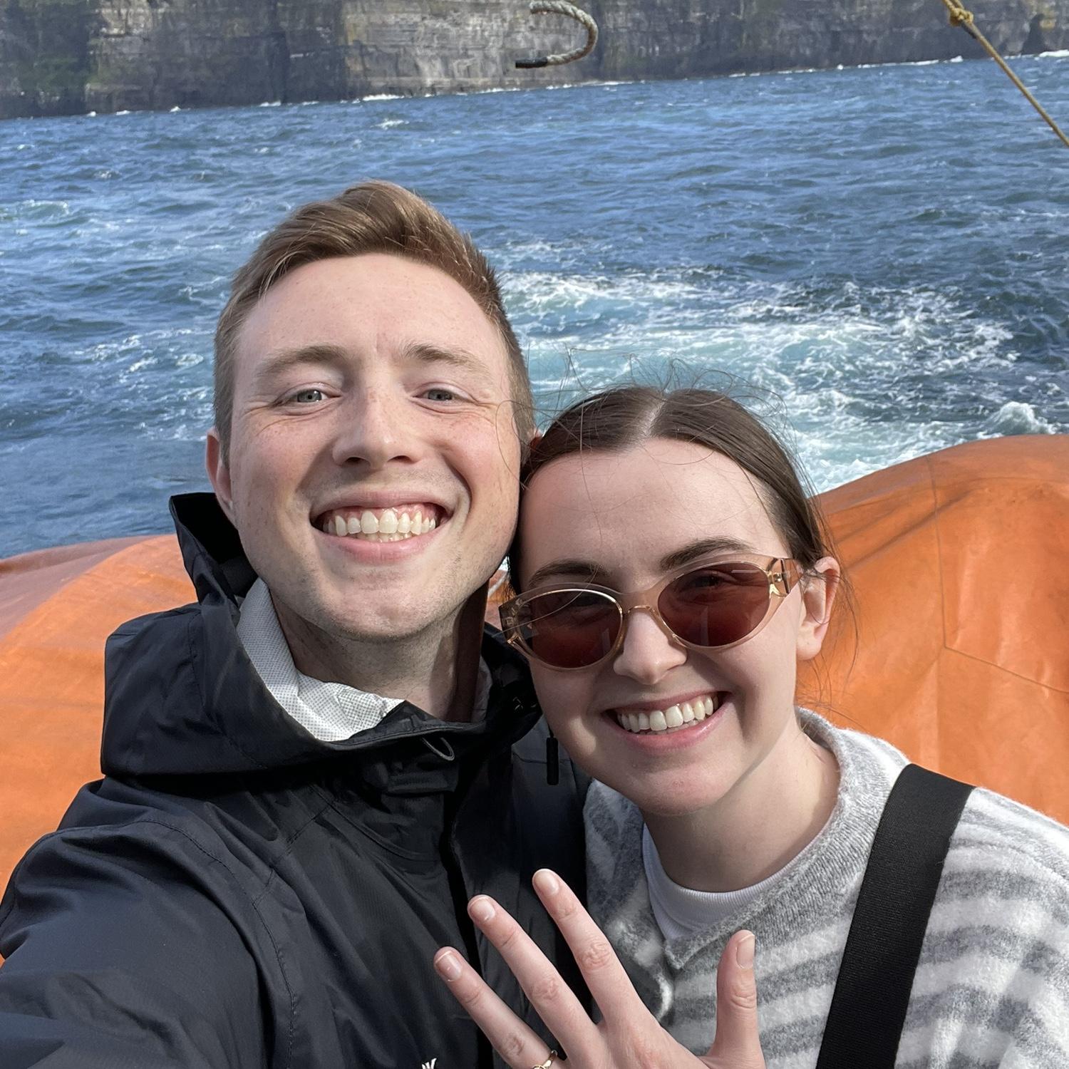 Jack proposed on Inishmore before a bumpy ride back to see the Cliffs of Moher