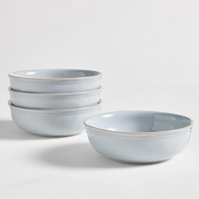Cambria Stoneware Soup Bowls, Set of 4 - Chambray