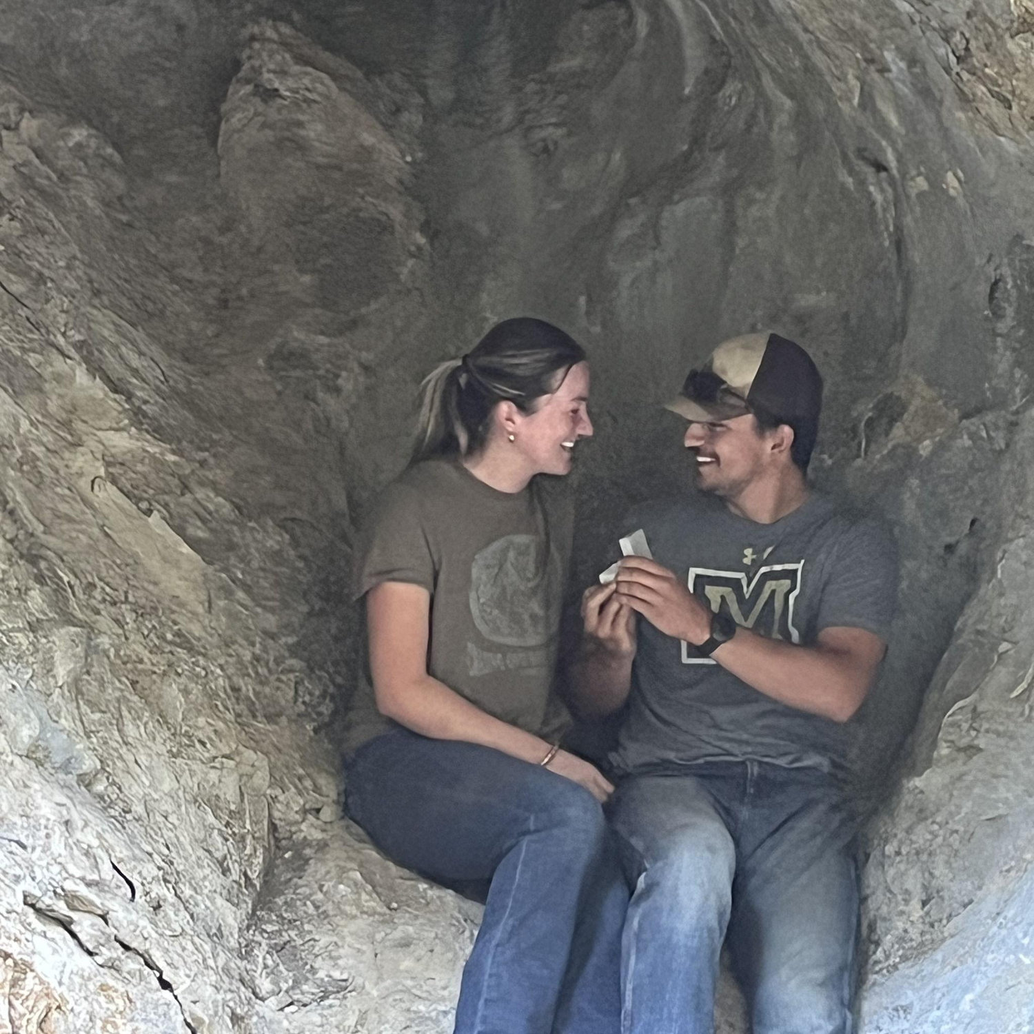The moment Jess proposed- Thanks to John's quick thinking!