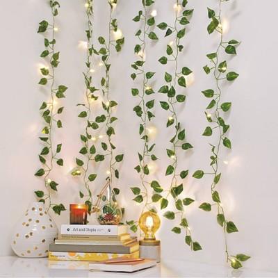 5' x 3.5' LED Vine Curtain String Lights Warm White - West & Arrow