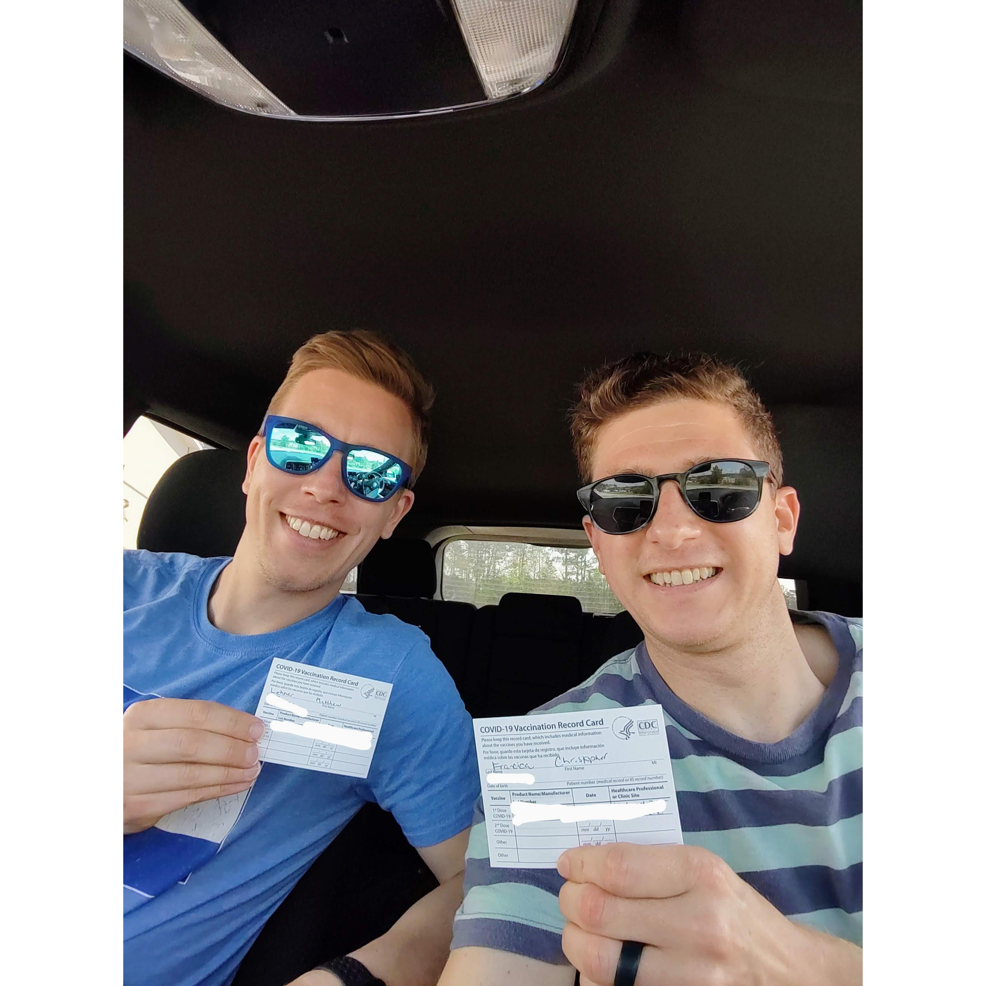 We've been vaccinated! Ready to celebrate our wedding day!