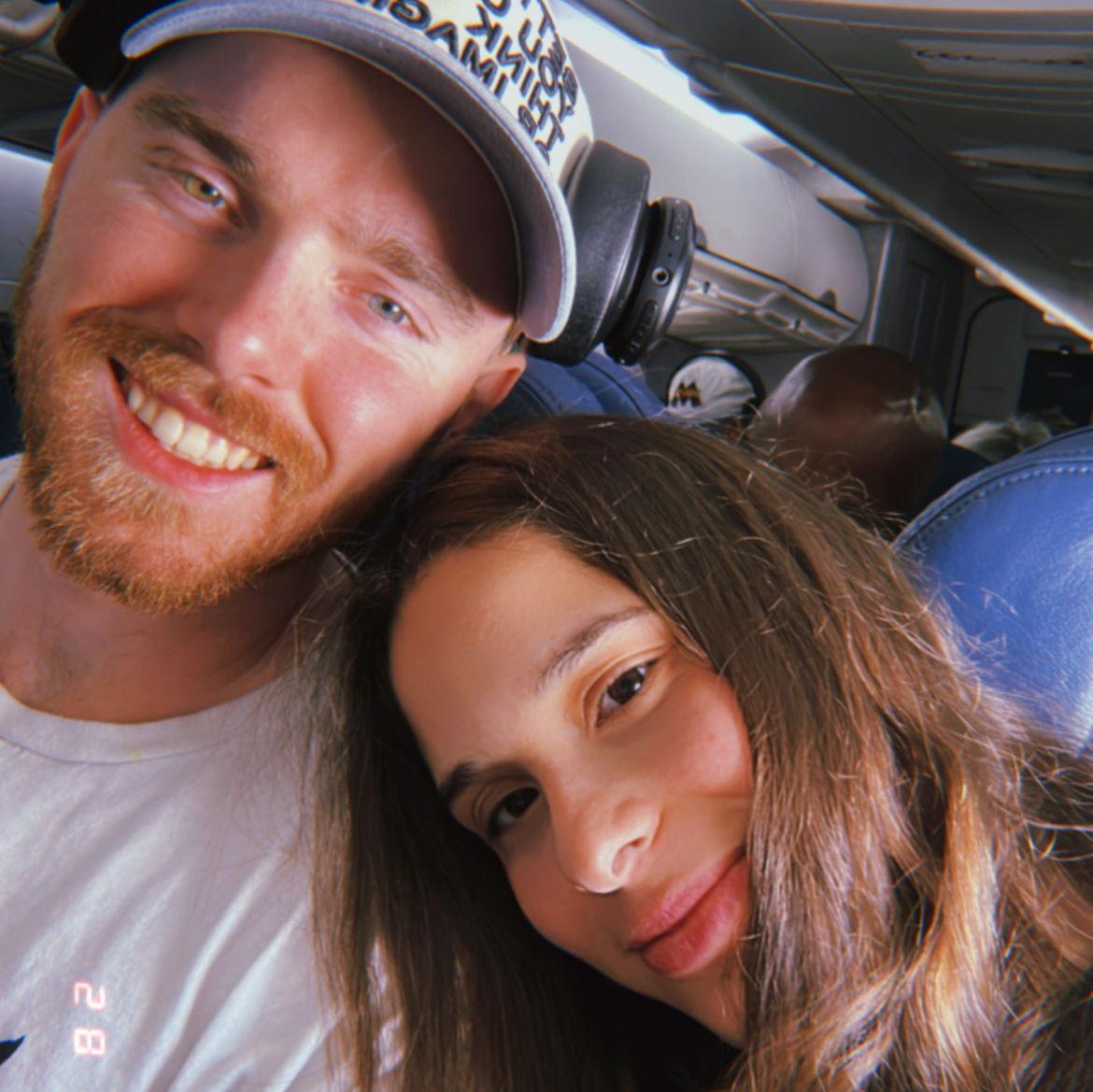 First time flying together to see Bekah