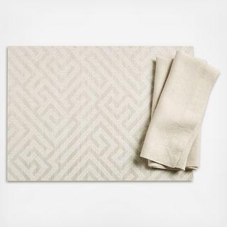 Fret Platinum Placemat, Set of 4