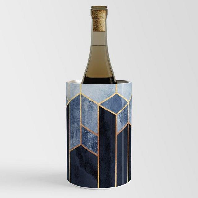Soft Blue Hexagons Wine Chiller