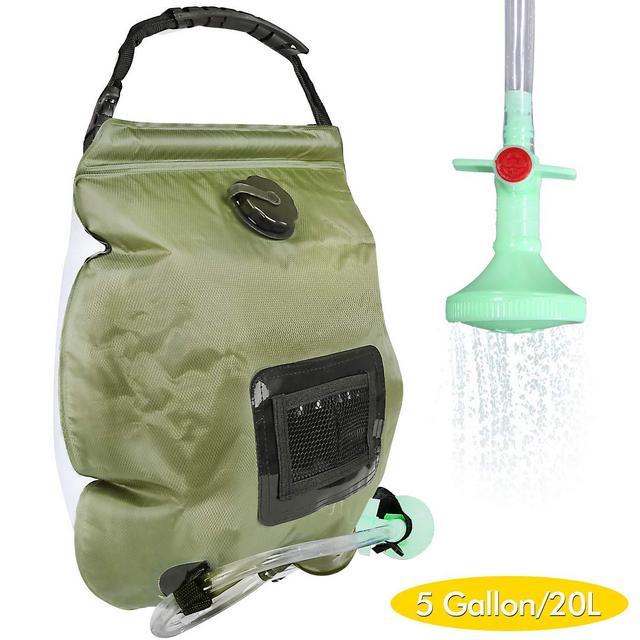 Solar Camping Shower Bag, 5 Gallons/20L Portable Camping Shower Bag with On/Off Switchable Shower Head for Camping Traveling Hiking Beach Swimming
