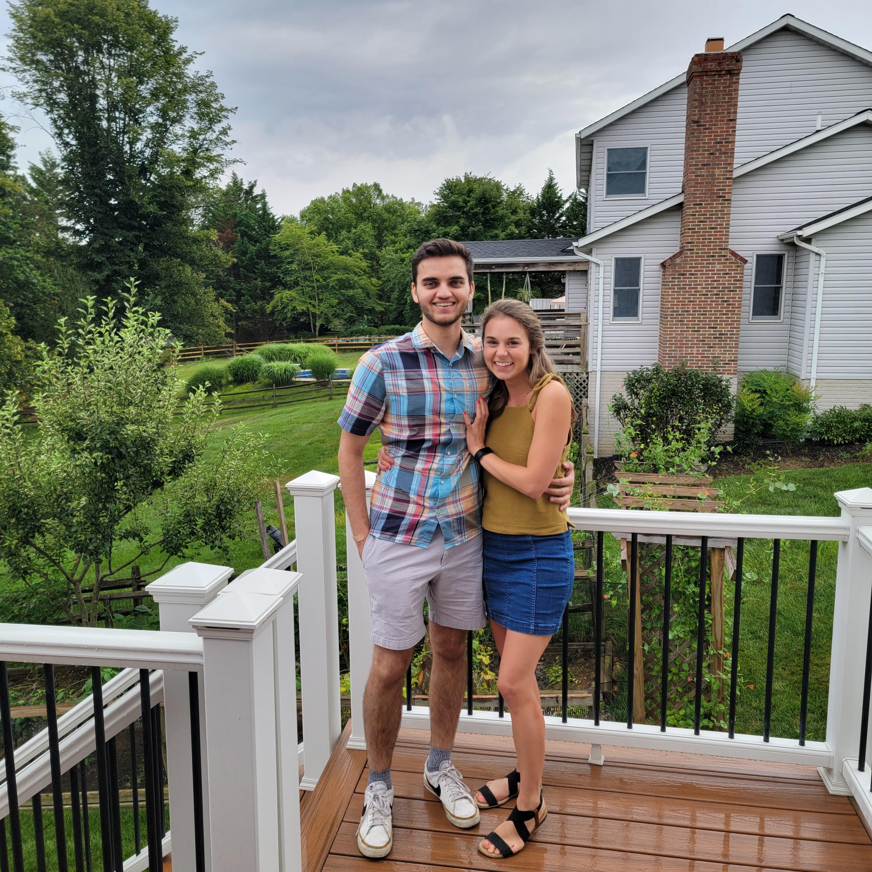 Our first picture together as a couple at a gathering with Maryland friends!