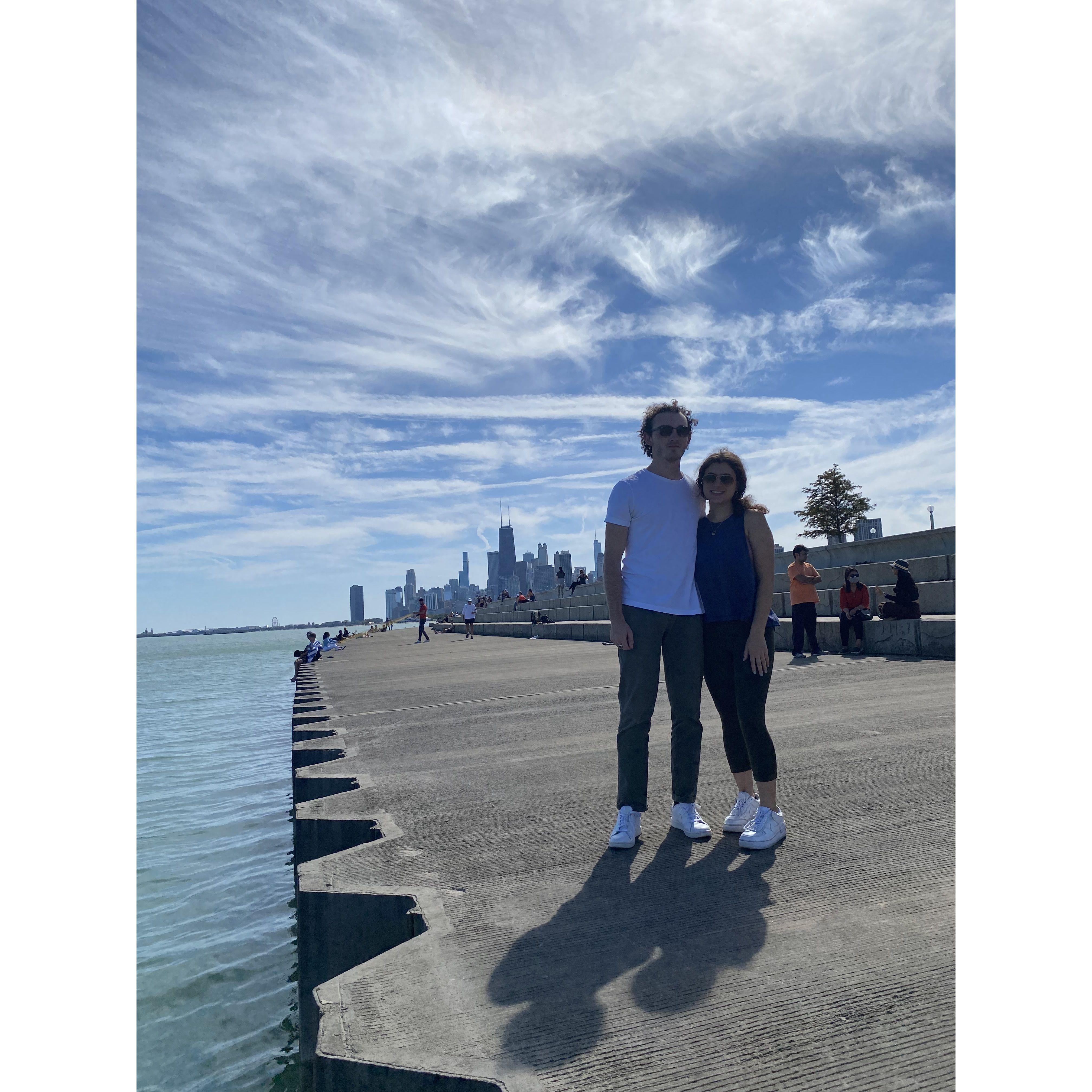 Our first weekend trip together visiting Olivia in Chicago!