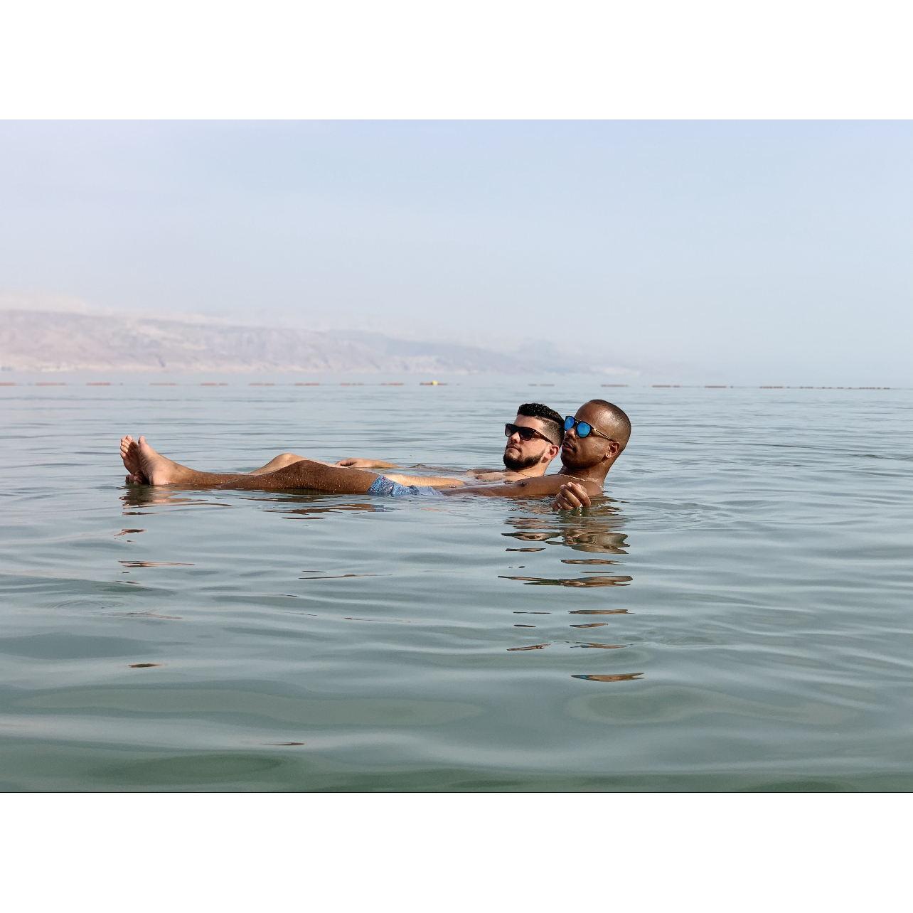 Floating on the Dead Sea