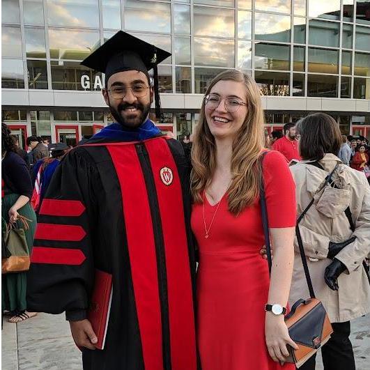 Vickram's graduation from UW-Madison with a PhD in Physics