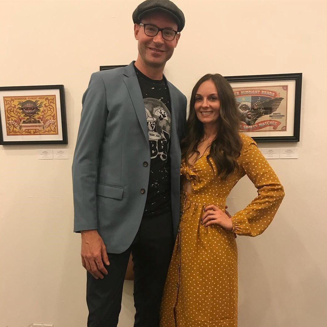 One of the many art gallery shows we have been to in LA. You can't really see any of the art in this photo, but this was too great of a hair day for me to not include this photo