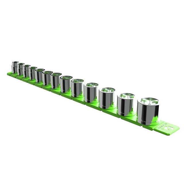 EZRED FSR38-G 3/8" Flexible Magnetic Socket Holder Rail, Green