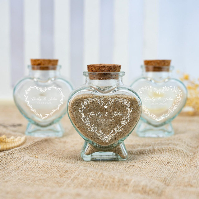 Personalized Honeymoon Keepsake Sand Jar, Honeymoon Sand Bottle, Wedding Gifts, Gifts for Couples, Vacation Sand Keepsake, Honeymoon Gifts