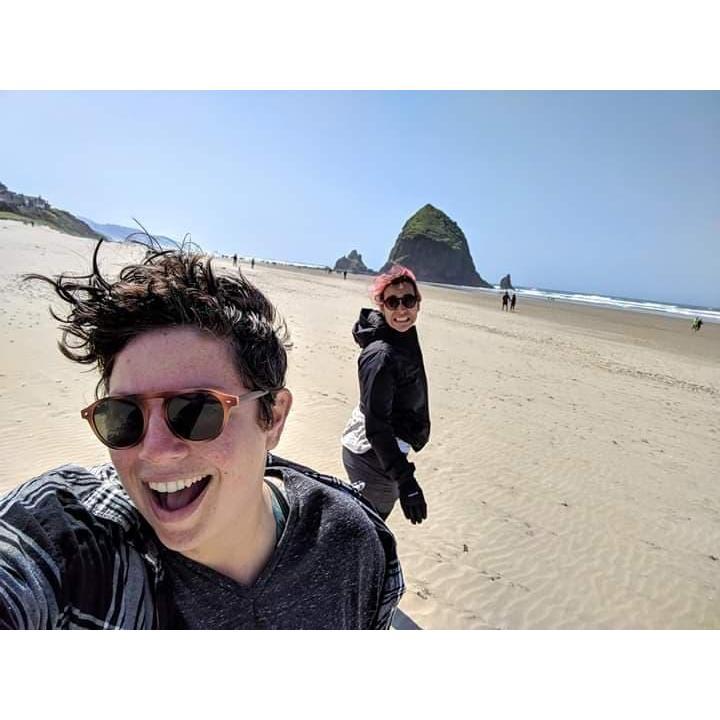 Haystack rock was our last adventure on the trip. We met up with Maria's folks and shared the big news with them.