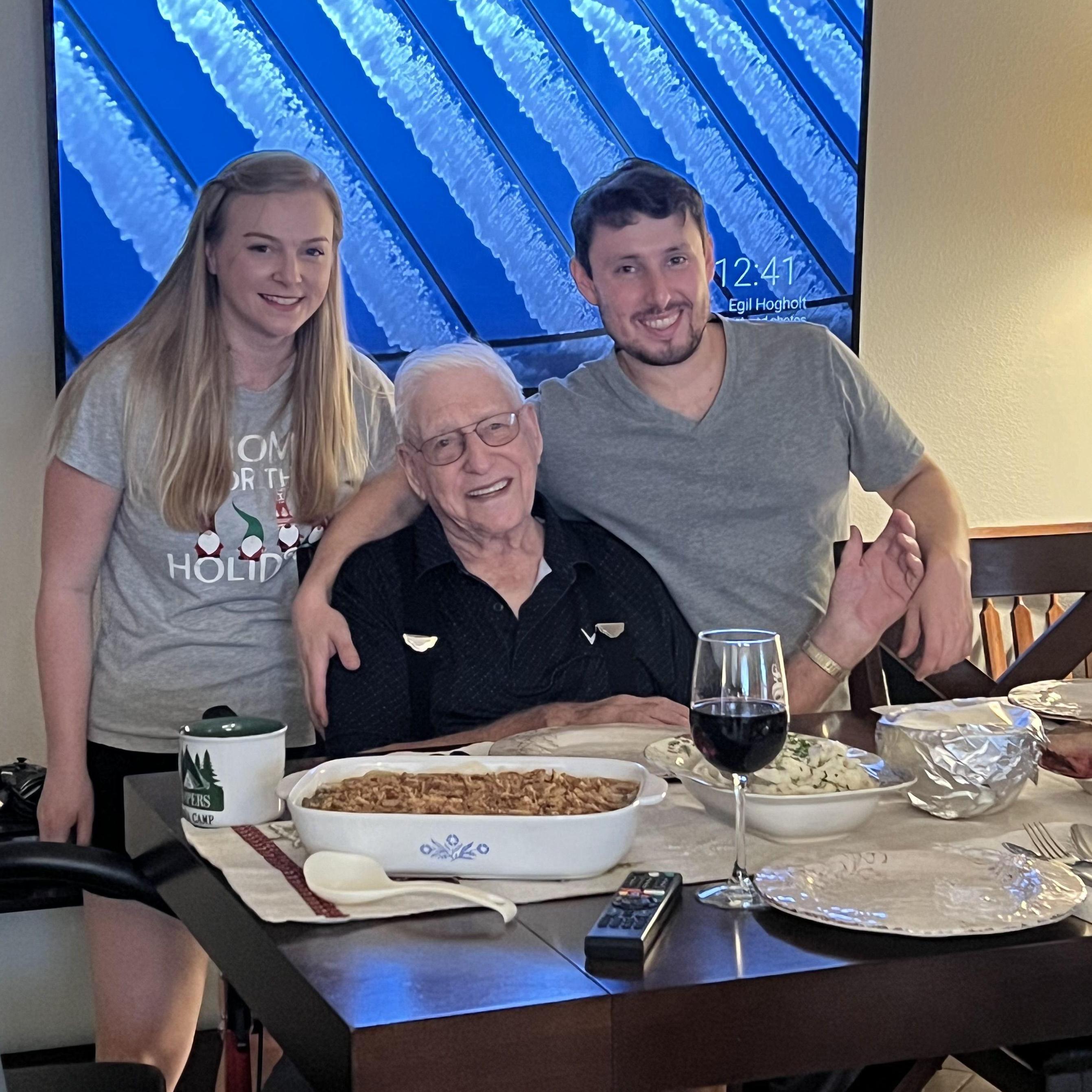 Celebrating Christmas with Grandpa