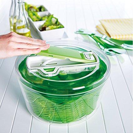 ZYLISS Swift Dry Salad Spinner, Large, Green