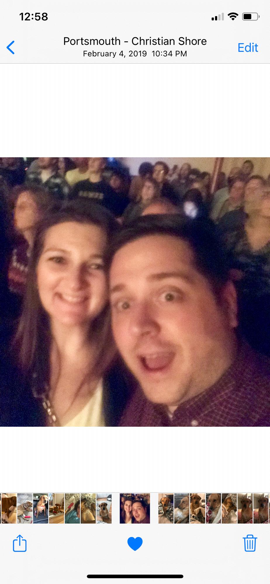 Our very first photo together, clearly psyched for the Dawes concert in Portsmouth