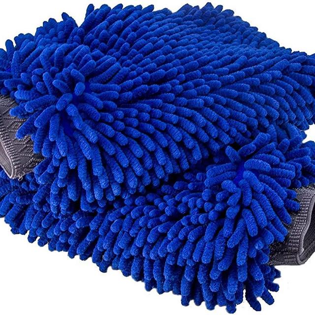Relentless Drive Car Wash Mitt & Works as Car Wash Sponge, Chenille Microfiber Wash Mitt Scratch Free, Ultra Absorbent Microfiber Mitt for Cars, Trucks, SUV, Boat & Motorcycle (2 Pack, Extra Large)