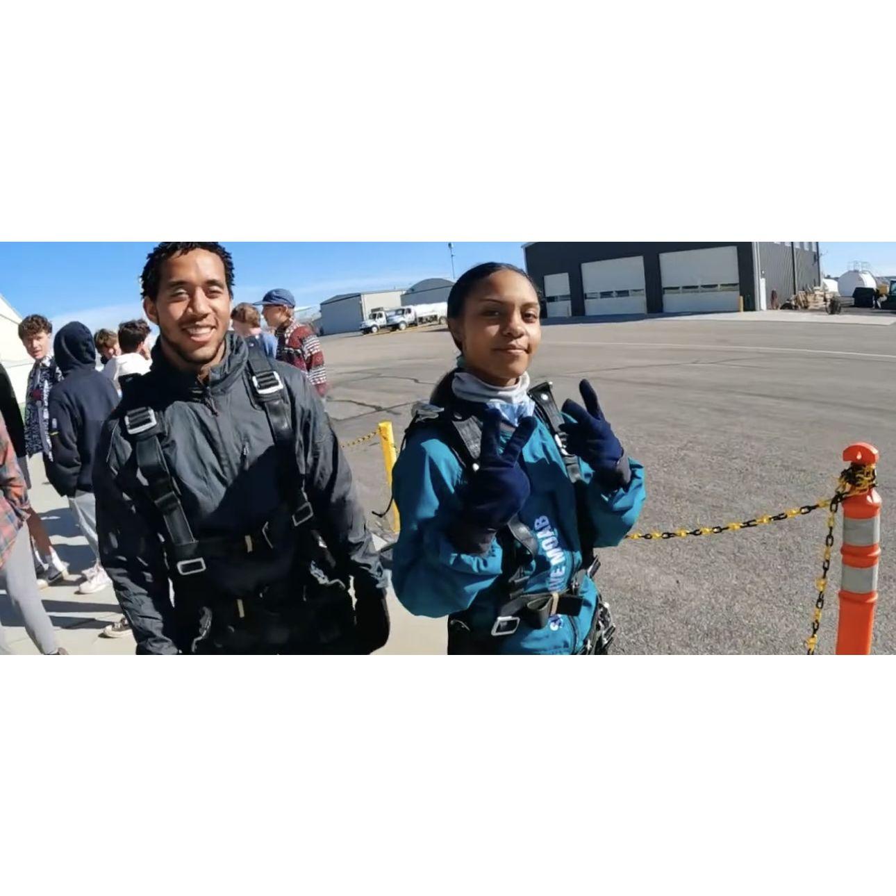 The one where David convinced Zahna to jump out of a plane