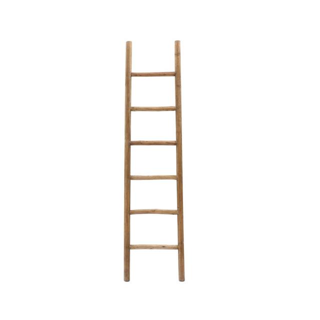 LuxenHome Rustic 6ft Decorative Blanket Ladder