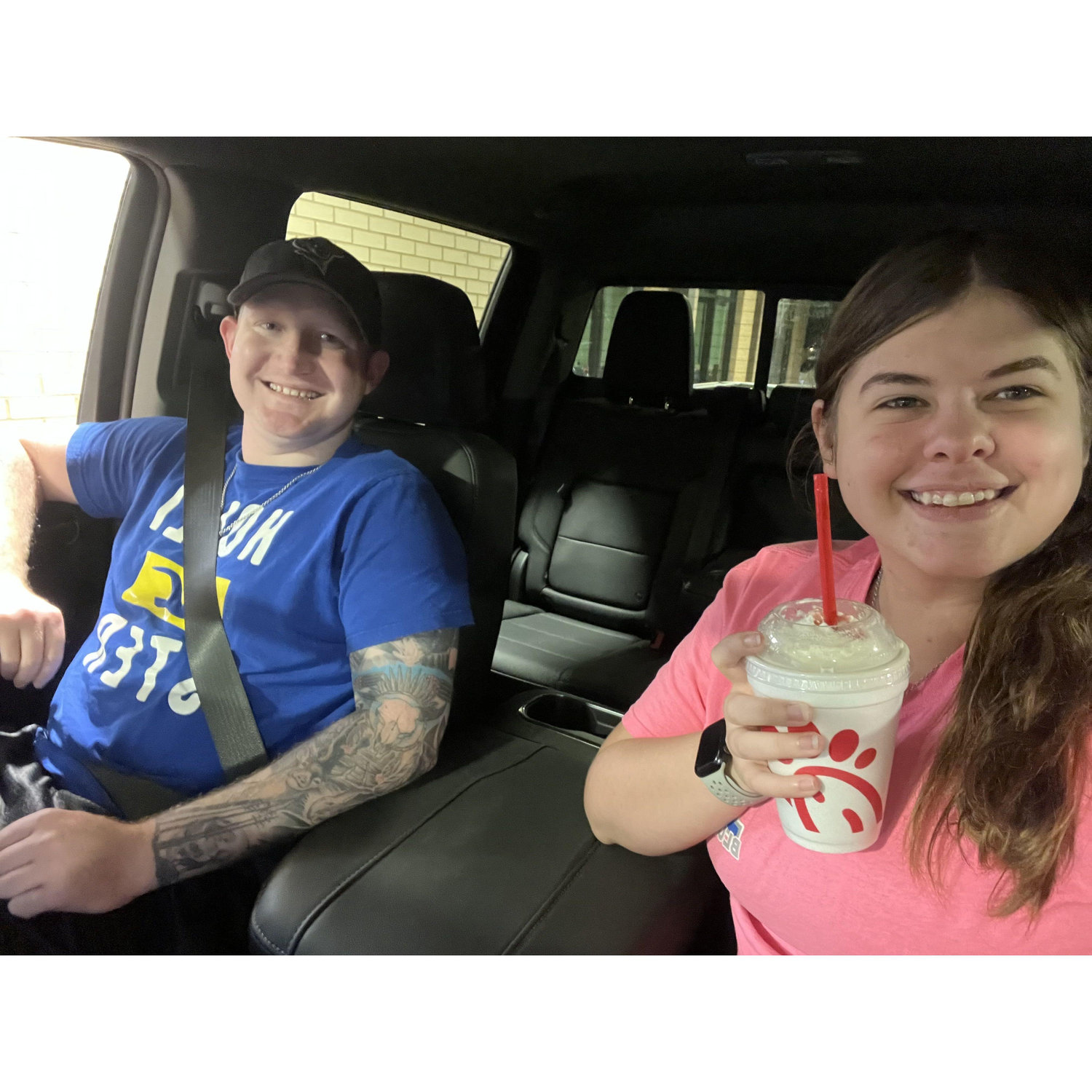 First time of many times getting milkshakes 😂
