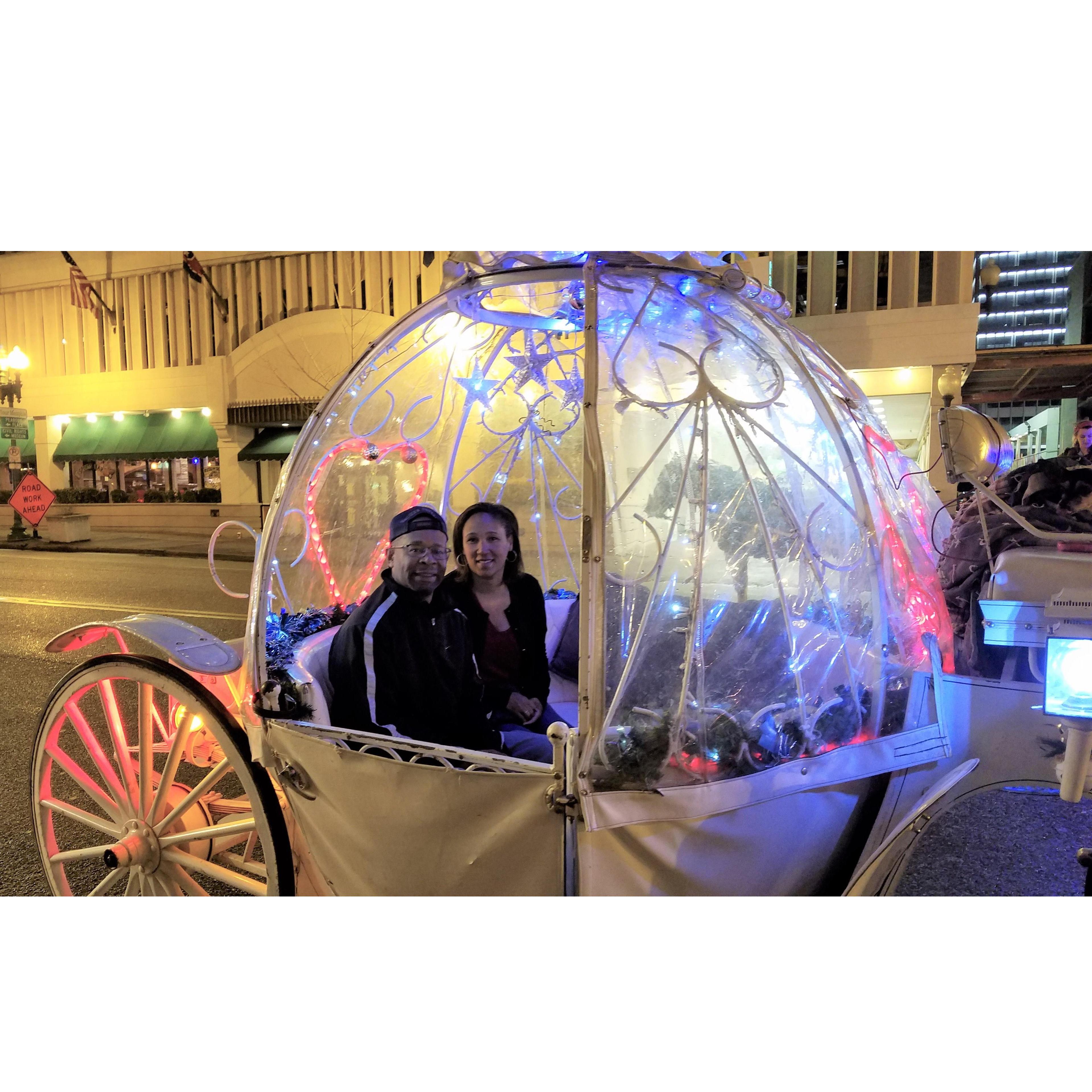 An evening carriage ride in Memphis.