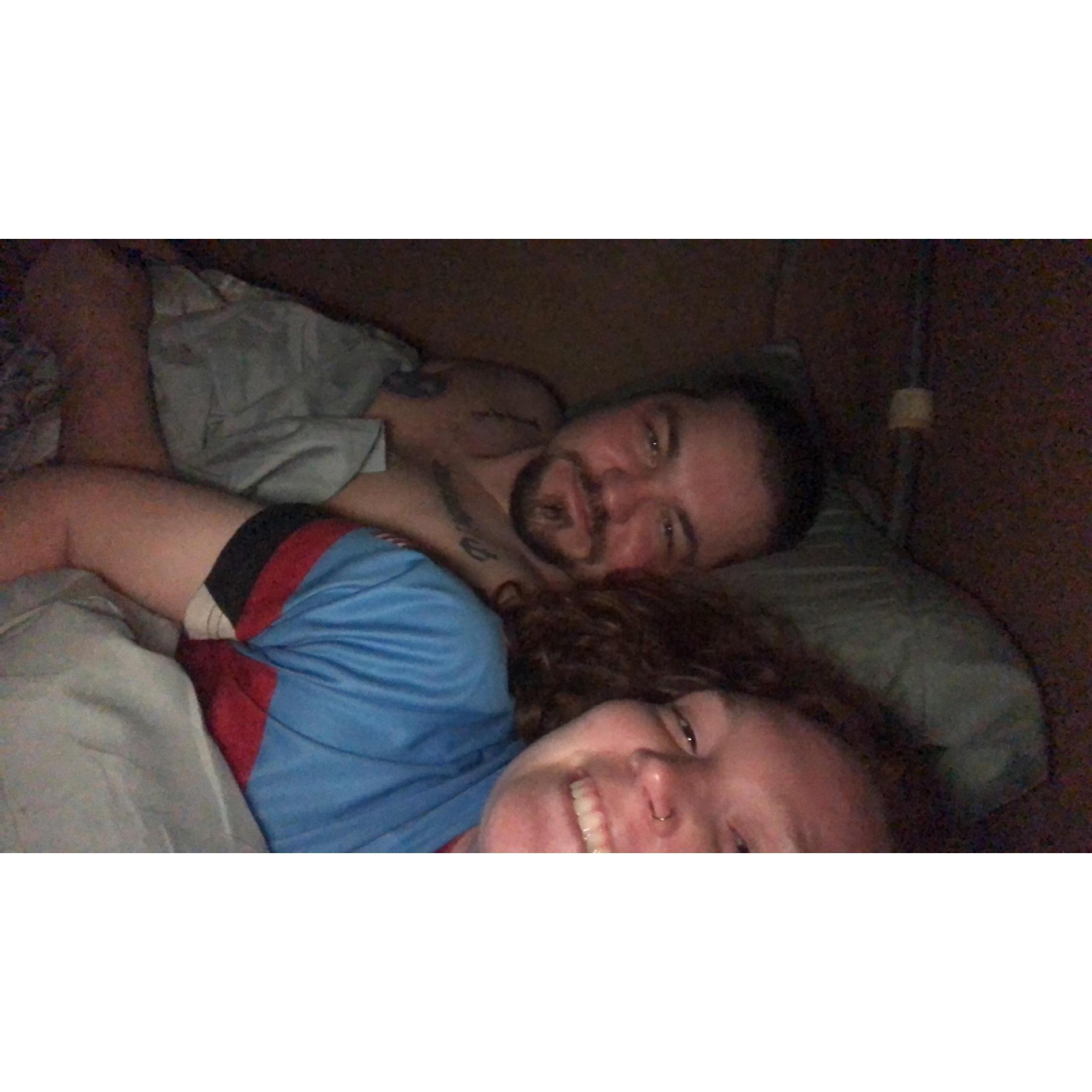 Our first night in our pop up camper.