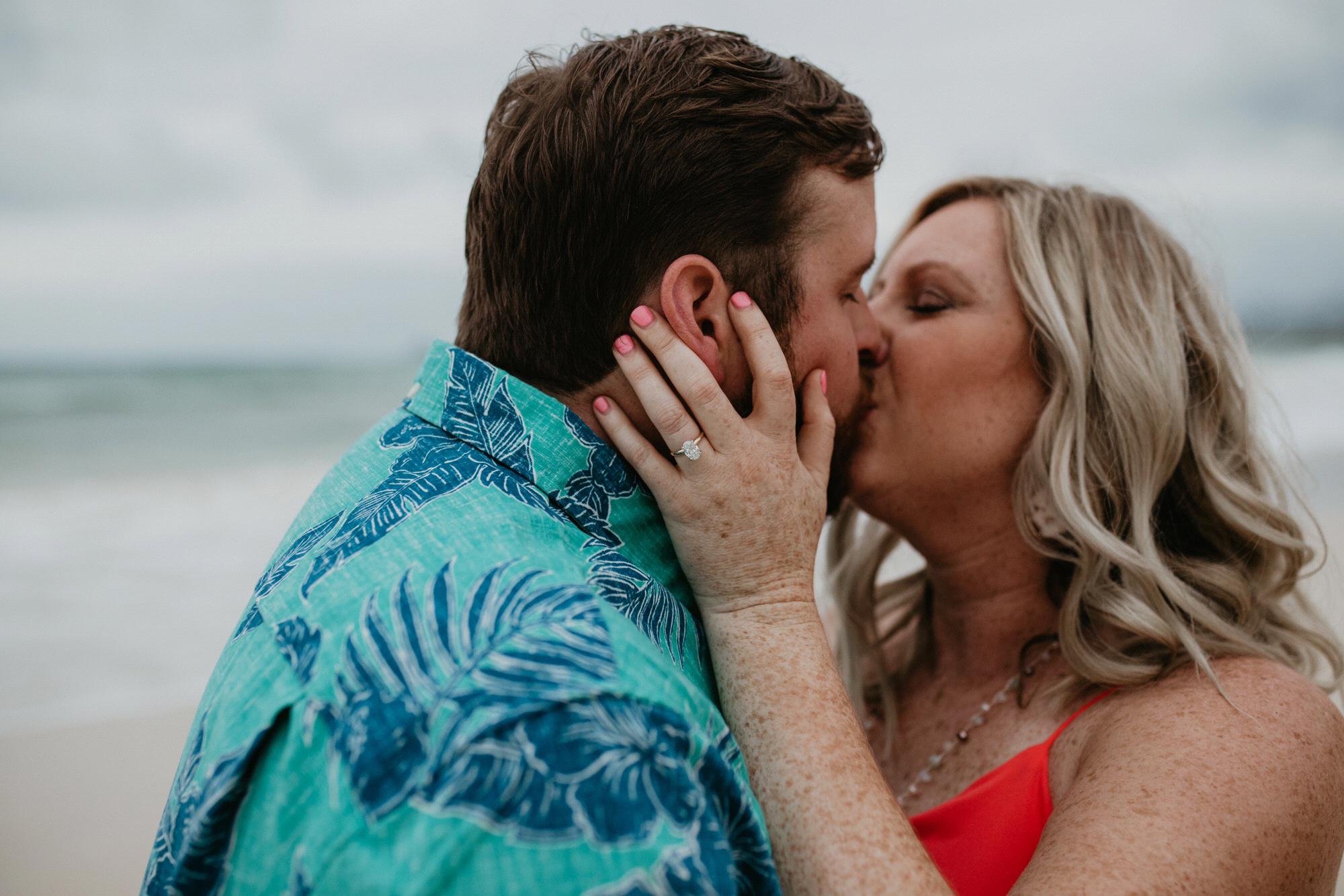 The perfect kiss, after the perfect proposal!