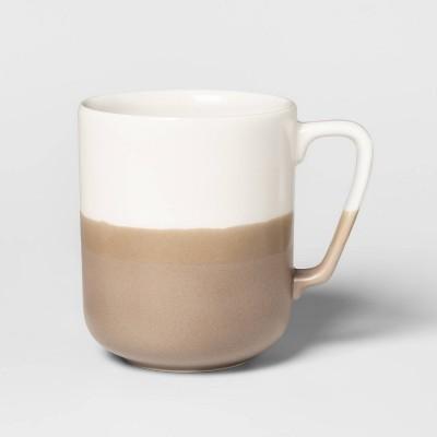 15.2oz Porcelain Ollers Mug White/Brown - Project 62&#8482;