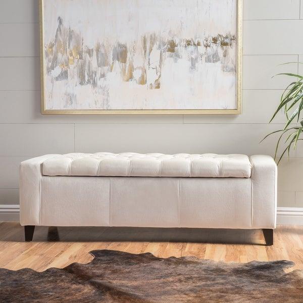 Hikaru Storage Ottoman by Christopher Knight Home - Ivory