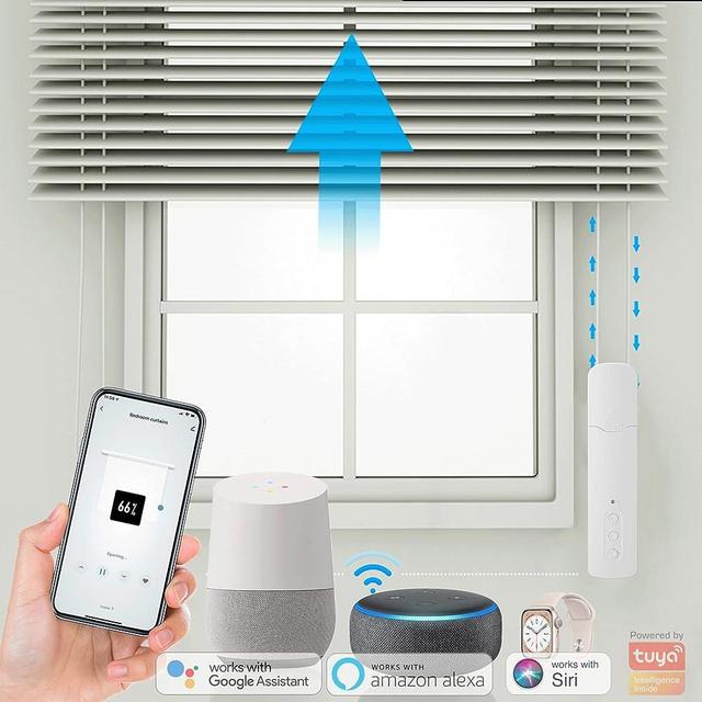 Buy Curtain Electric Motor Smart Curtains Wireless Automatic Curtain Opener  Inner Groove Rail Work Alexa Google Home by Just Green Tech on Dot & Bo