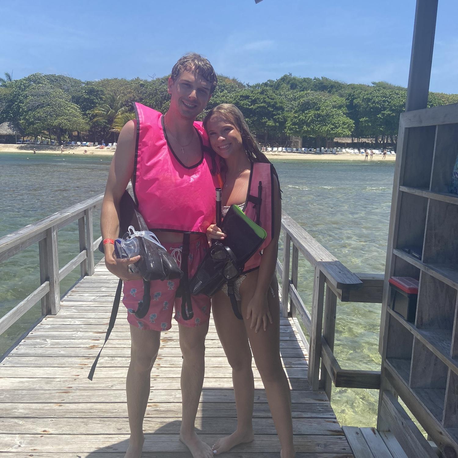 Snorkeling together, another first for us!