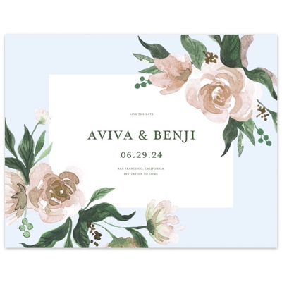 Light Sky, Blue Wedding Digital Save the Date - Brookstone Classic