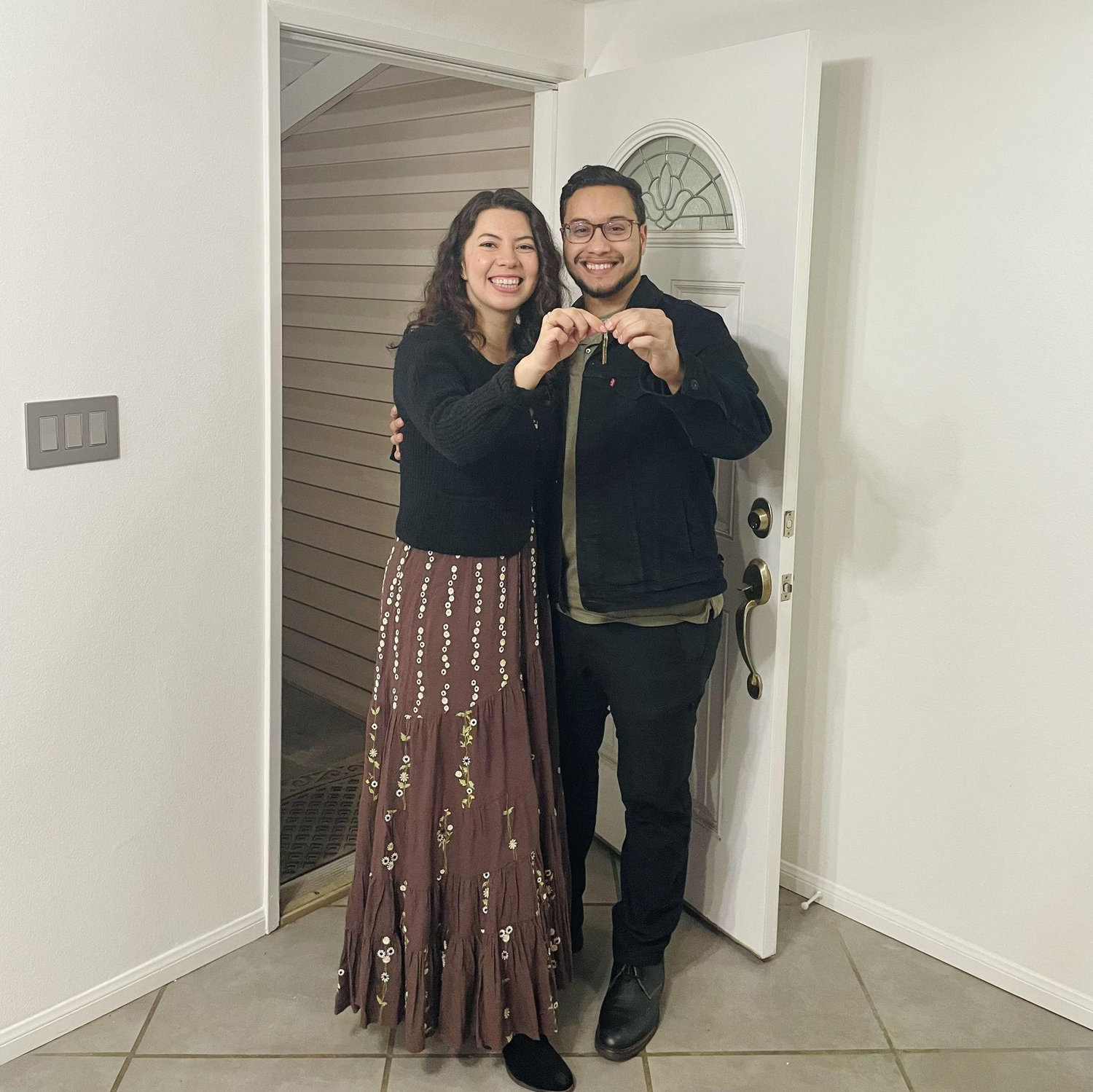 When Evelyn and John received the keys to their home.