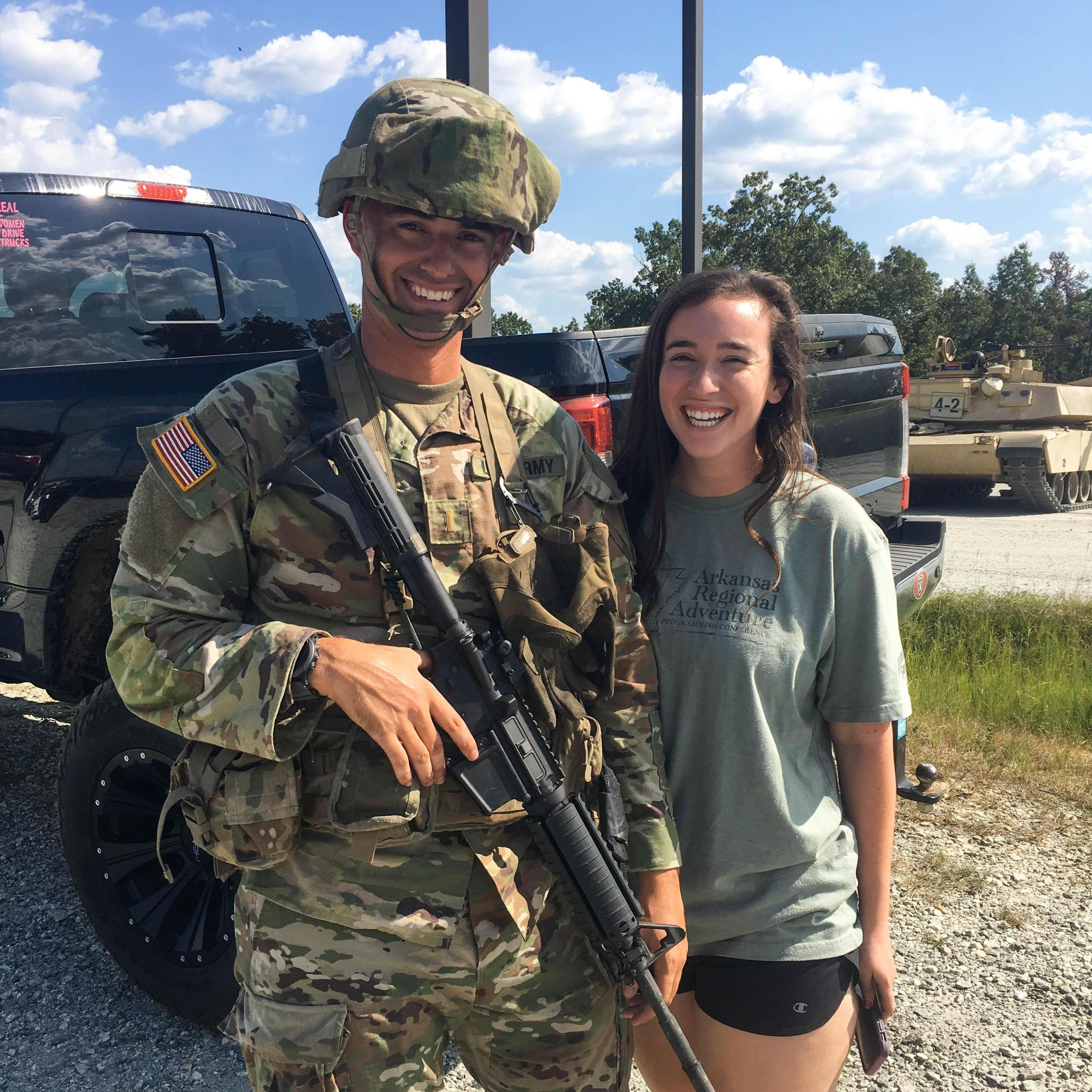 While Brendan was in the field he accidentally took Christina's wallet in his truck, so Williamson drove her out there and got to see him (and deliver wings)