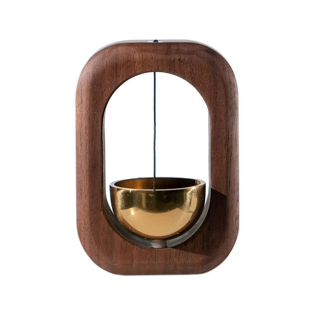 SANOSY Magnetic Shopkeepers Bell Wood Doorbell Chime for Refrigerator, Room, Porch, Garden, Backyard, Restaurant,Door Chimes When Door Opens Housewarming Gift(Walnut)
