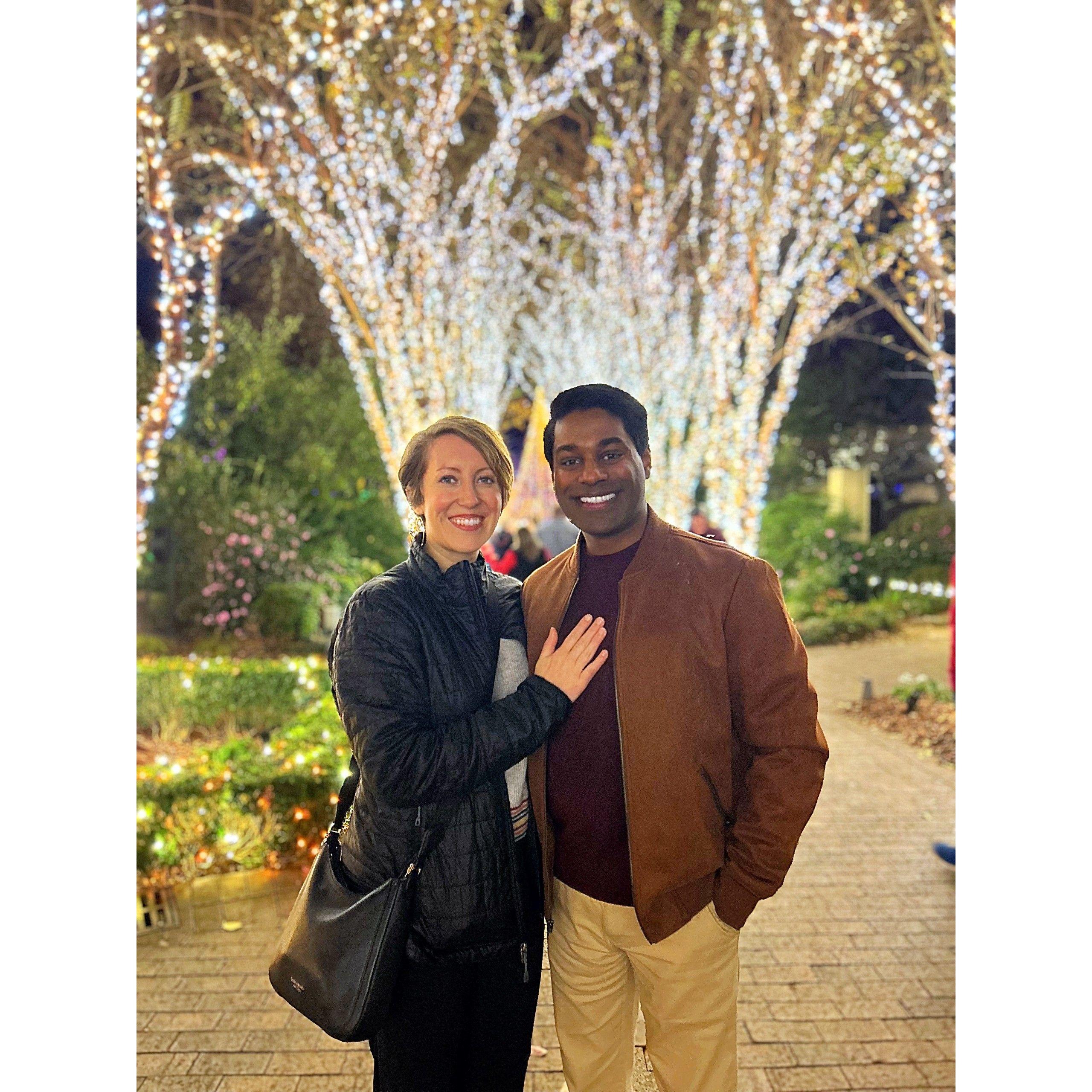 Enjoying the Holiday Lights at the Botanical Gardens