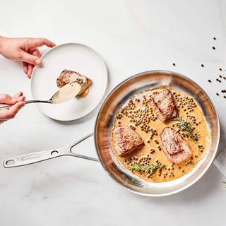 Industry 5-Ply Stainless Steel Fry Pan