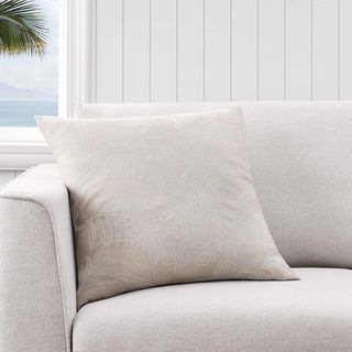 Island Estate Embroidered Floral Decorative Pillow