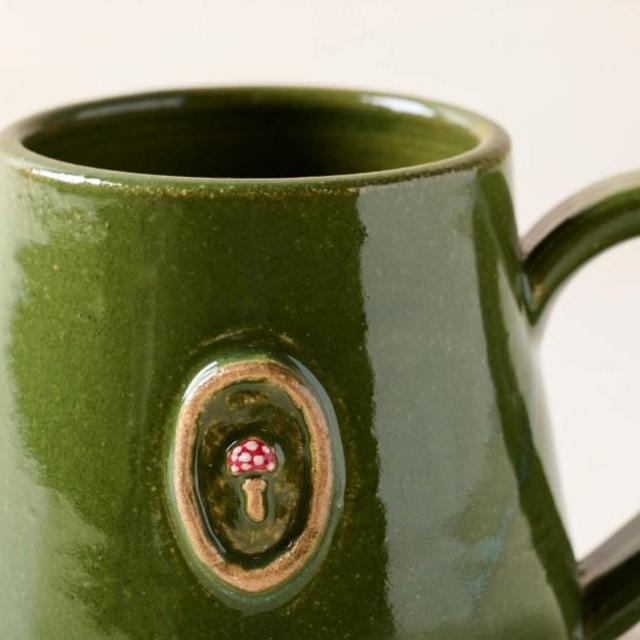 Green Mushroom Mug