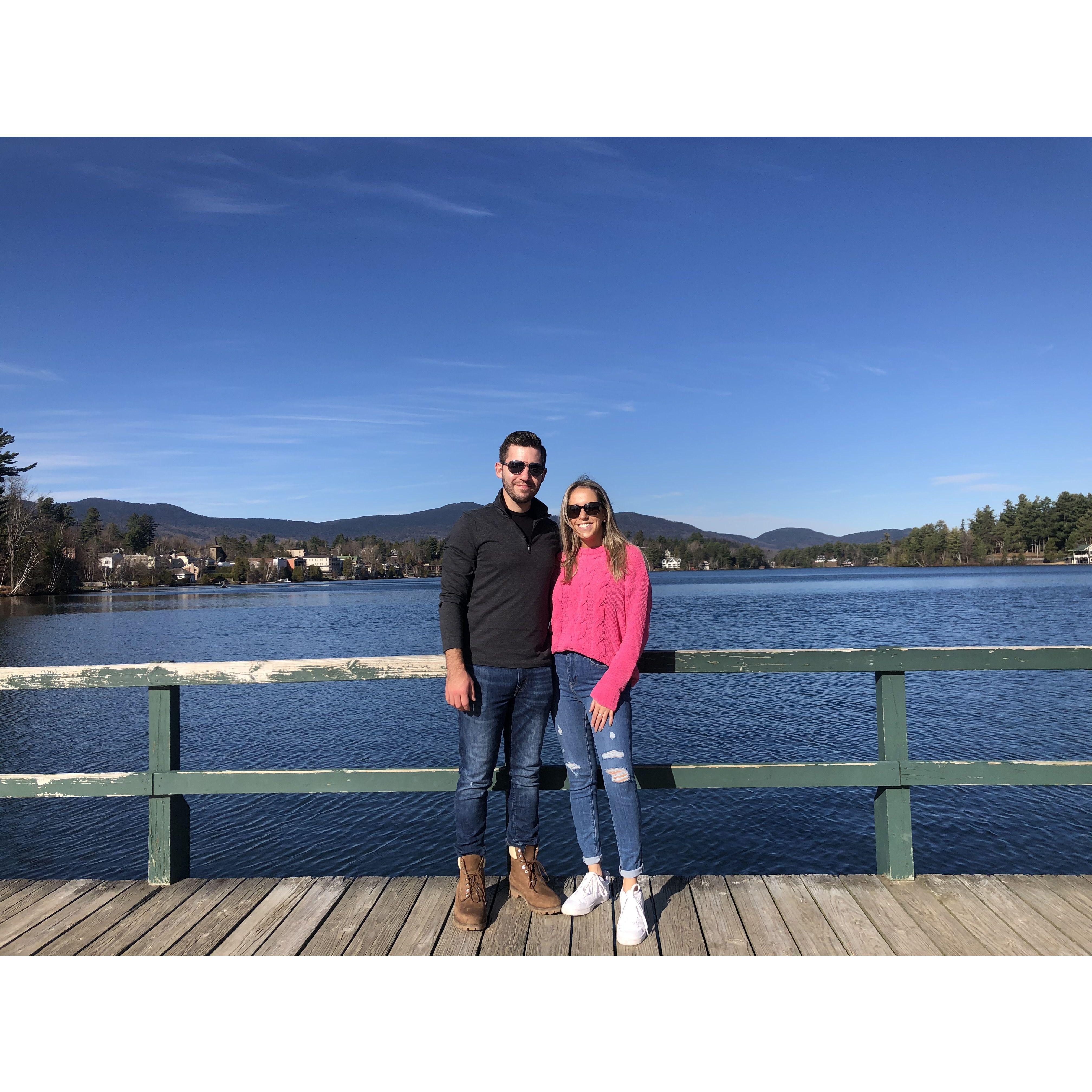 In 2020 Justine and Chris had a major vacation planned, but COVID canceled that trip. Instead, they took this trip to Lake Placid and had the best time.