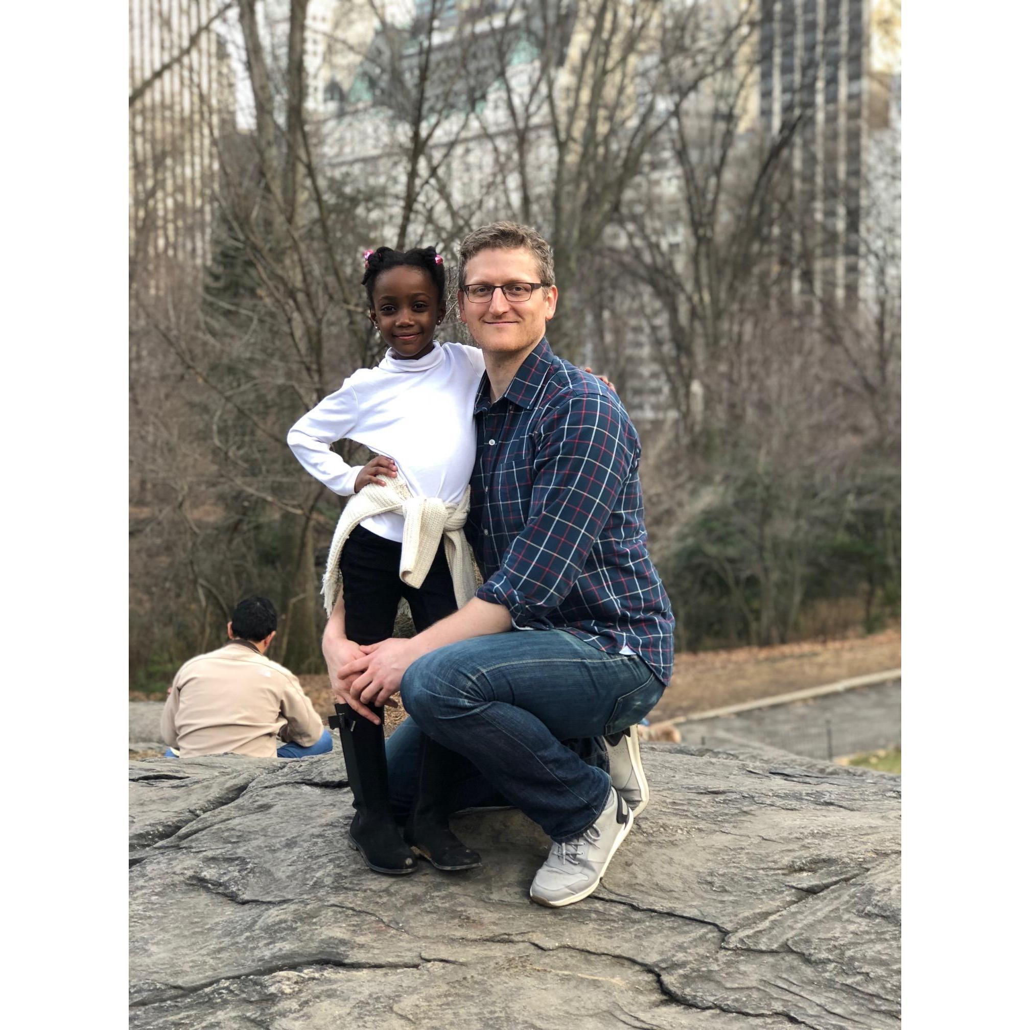 Striking a pose in Central Park, NYC