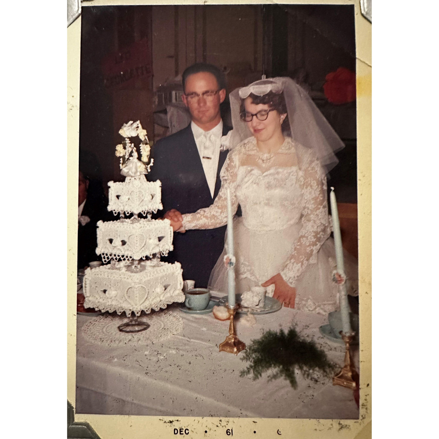 Khristen's Grandparents, Denise and Raymond Vasseur on their wedding day Nov 19, 1961